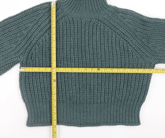 Womens UK Size 12 H&M Green Pullover Jumper