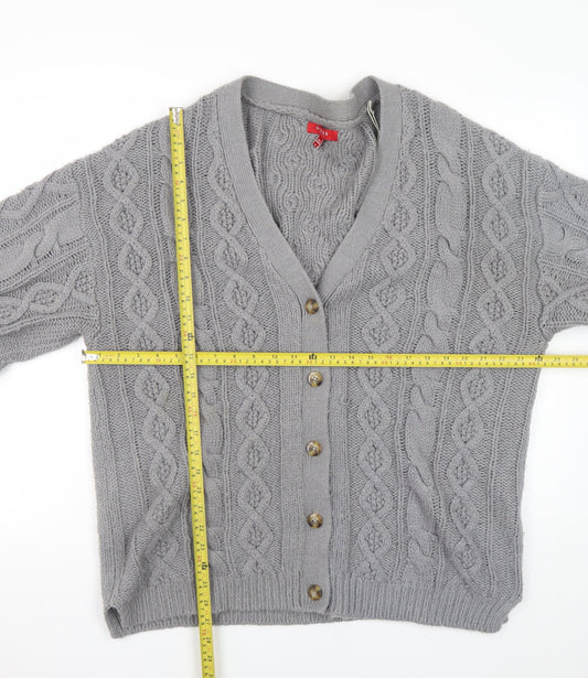 Womens UK Size 16 GUESS Grey Cardigan Jumper