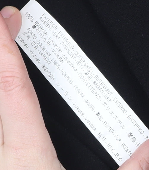 Womens UK Size 12 Zara Black Overcoat