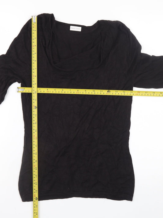 Womens UK Size 12 Minuet Petite Black Pullover Jumper