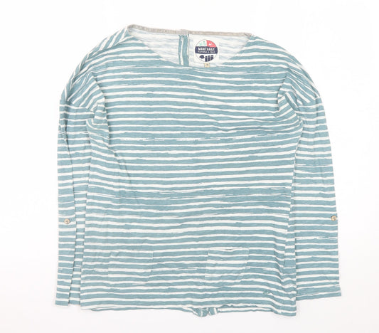 Womens UK Size 10 Mantaray Blue Basic T-Shirt