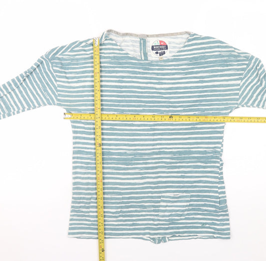 Womens UK Size 10 Mantaray Blue Basic T-Shirt