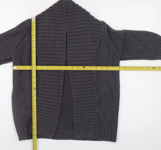 Womens UK Size 10 Topshop Grey Cardigan Jumper