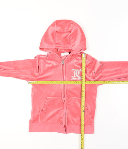 Girls UK Size 8-9 Years Juicy Couture Pink Full Zip Hoodie