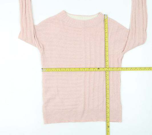 Womens UK Size XS Marks and Spencer Pink Pullover Jumper