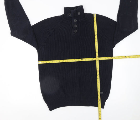 Mens UK Size XL NEXT Blue Henley Jumper