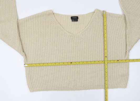 Womens UK Size 12 Firetrap Beige Pullover Jumper