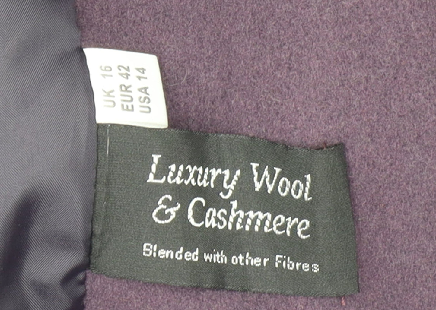Womens UK Size 16 Kesta London Purple Overcoat