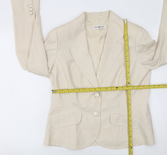 Womens UK Size 14 Punto Roma Regular Beige Suit Jacket