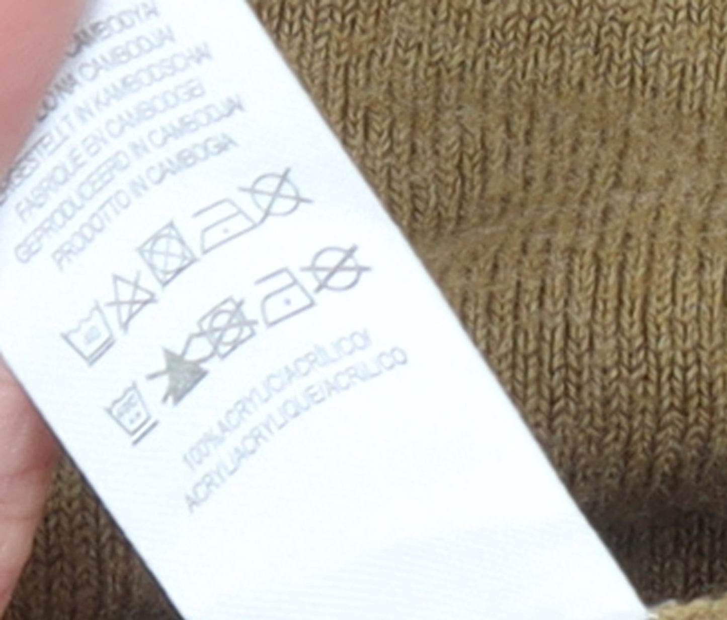 Mens UK Size XS Cedarwood State Beige Pullover Jumper