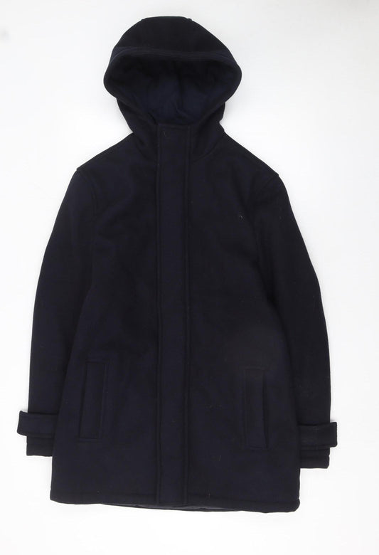 Mens UK Size XS Primark Black Overcoat