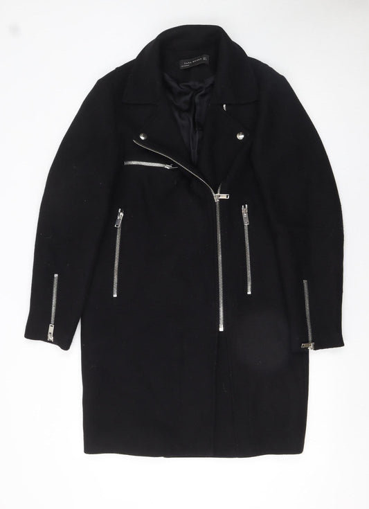 Womens UK Size 12 Zara Black Motorcycle Jacket