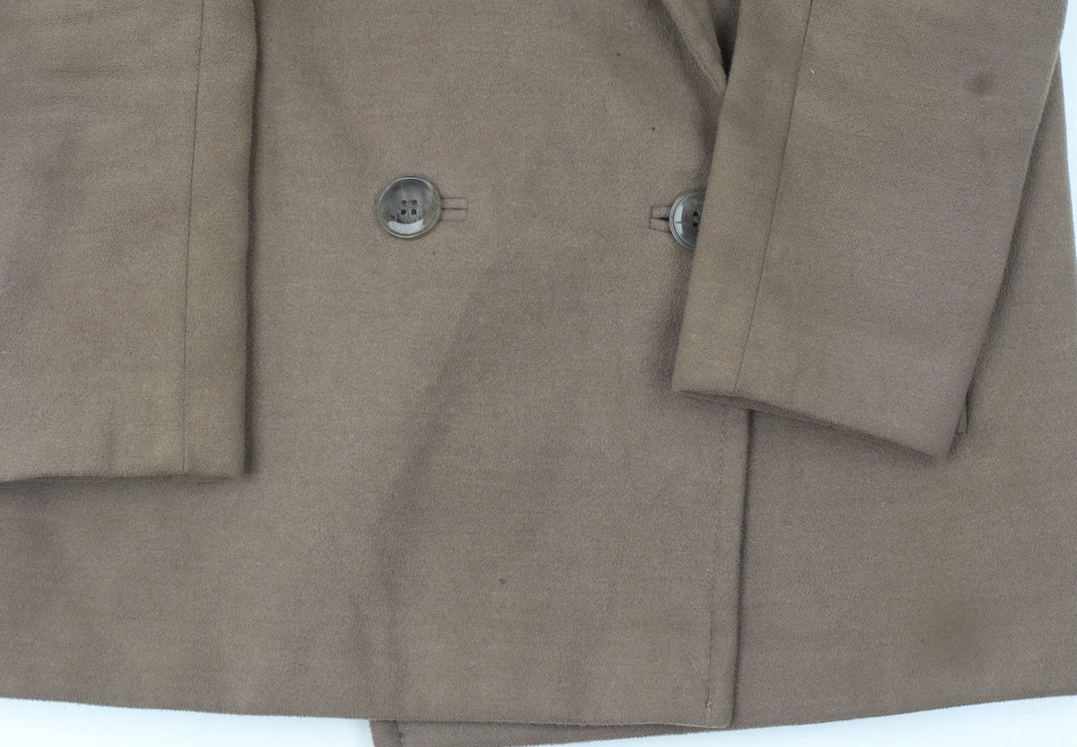 Additional view of ASOS Women Brown Pea Coat, size 8, Regular Fit Lined Mid-Length