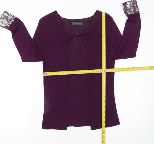 Womens UK Size S Designers at Debenhams Purple Cardigan Jumper