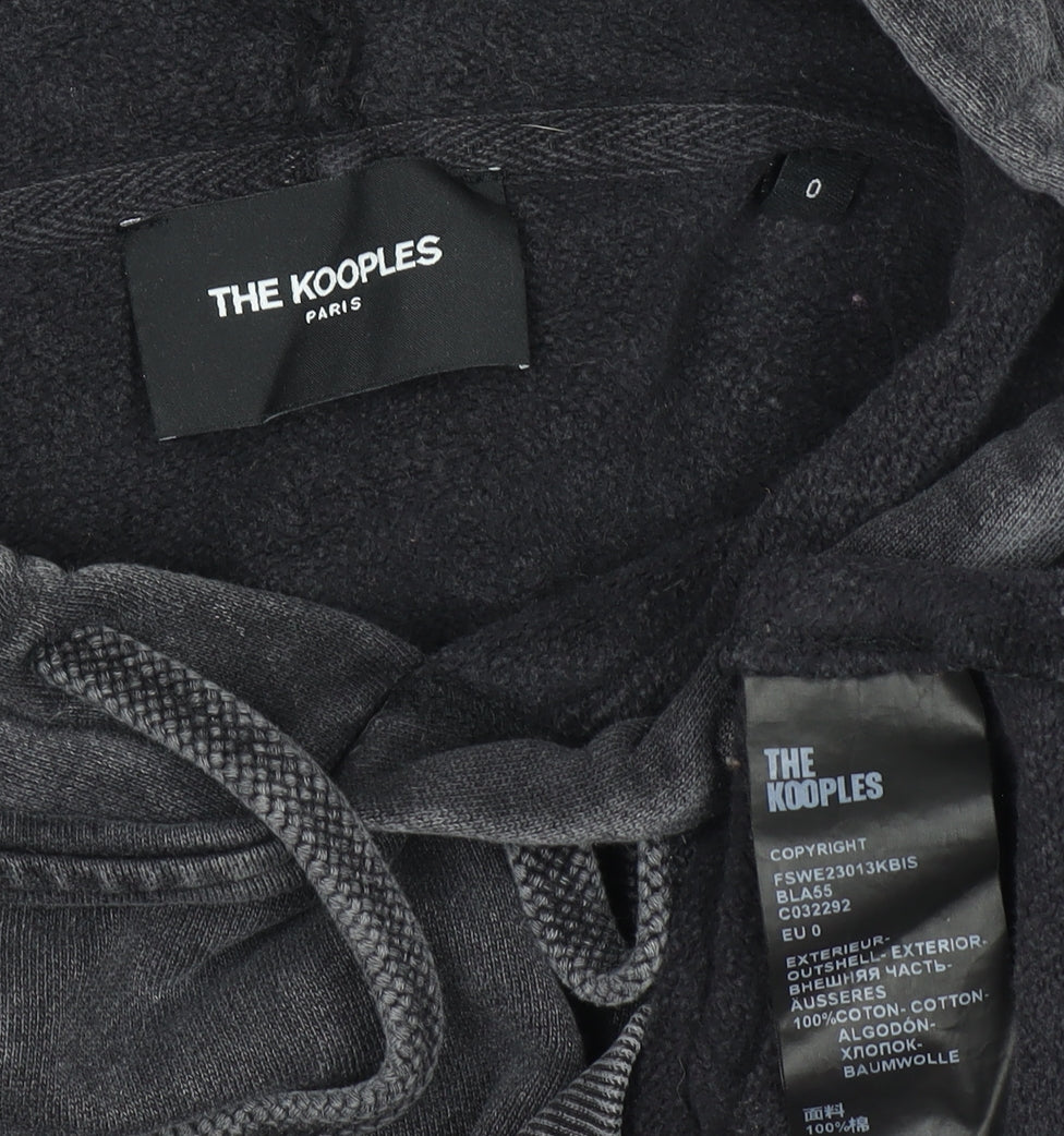 Womens UK Size XS The Kooples Black Pullover Hoodie