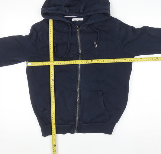 Womens UK Size S U.S. Polo Assn. Blue Full Zip Hoodie