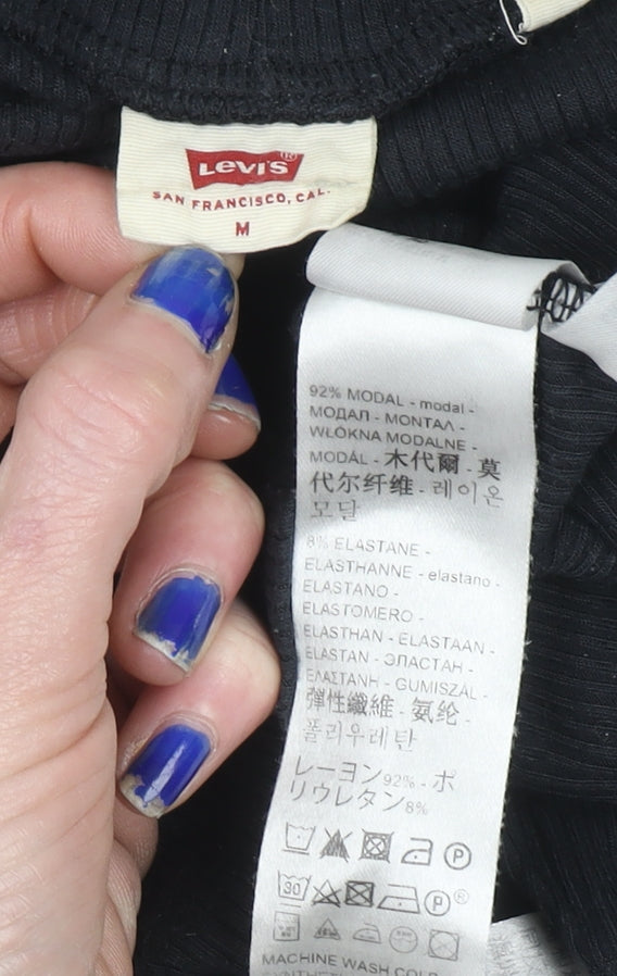 Womens UK Size M Levi's Black Pullover Jumper