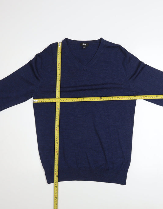 Mens UK Size S Uniqlo Blue Pullover Jumper