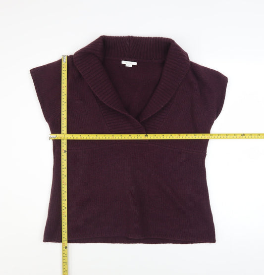 Womens UK Size 10 Wolsey Purple Pullover Jumper