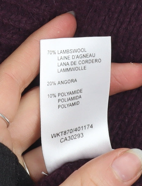 Womens UK Size 10 Wolsey Purple Pullover Jumper