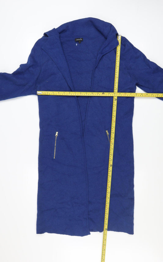 Womens UK Size L Jaeger Blue Cardigan Jumper