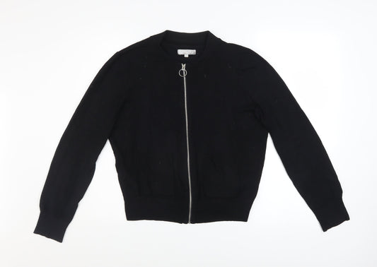 Red Herring Women’s Black Size 14 Full Zip Knit Casual Jacket