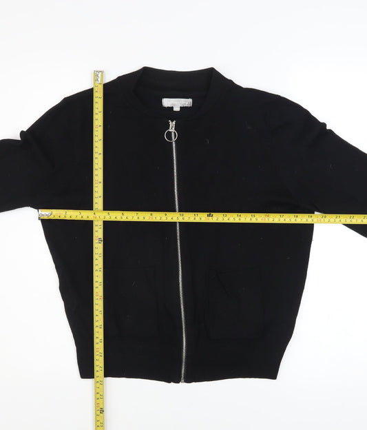 Red Herring Women’s Black Size 14 Full Zip Knit Casual Jacket