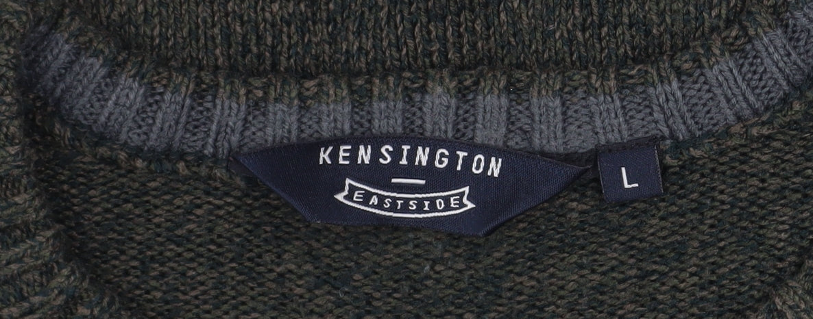 Mens UK Size L Kensington Eastside Green Pullover Jumper