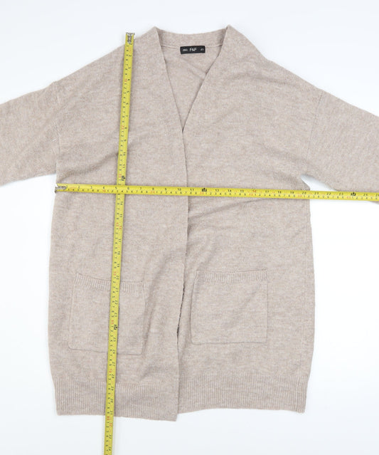 Womens UK Size 12 F&F Beige Cardigan Jumper
