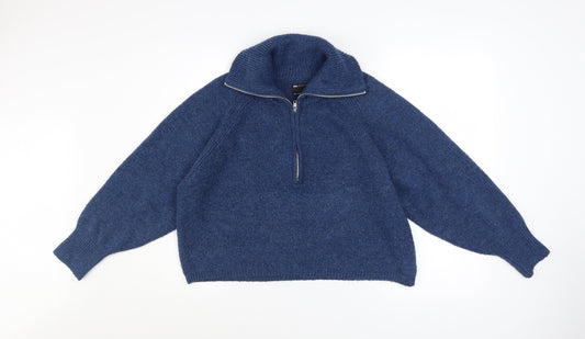Womens UK Size 12 ASOS Blue Full Zip Jumper
