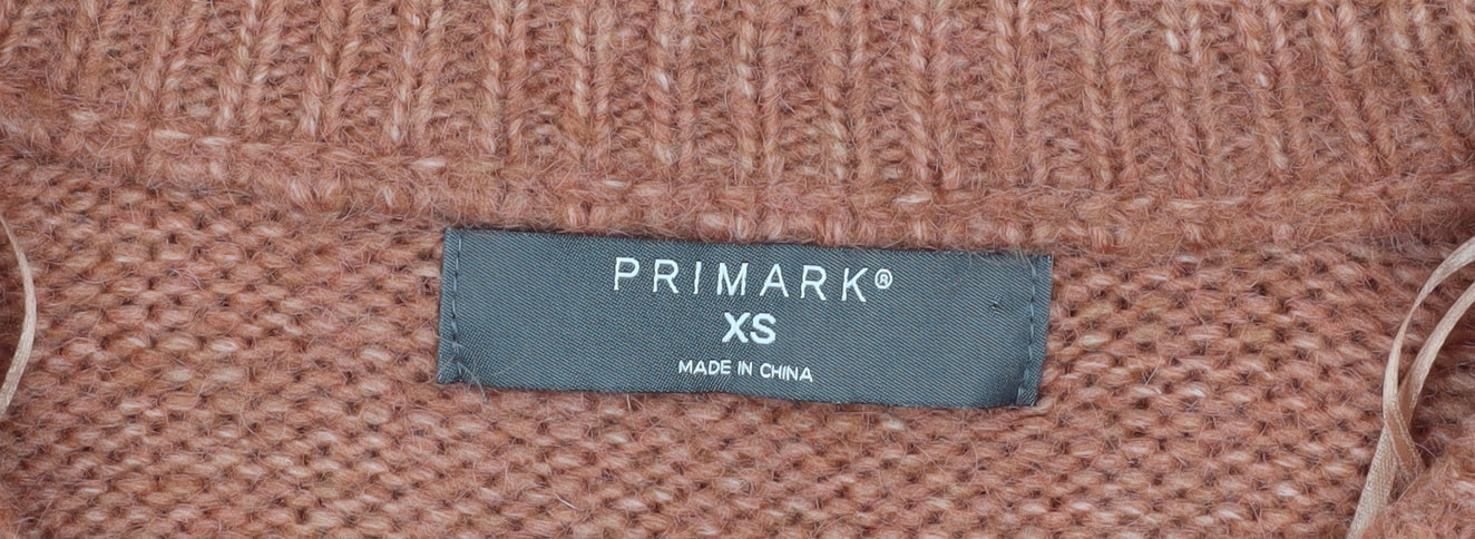 Womens UK Size XS Primark Brown Pullover Jumper