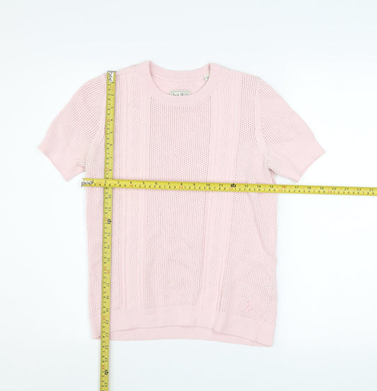 Womens UK Size 12 Jack Wills Pink Jersey T-Shirt