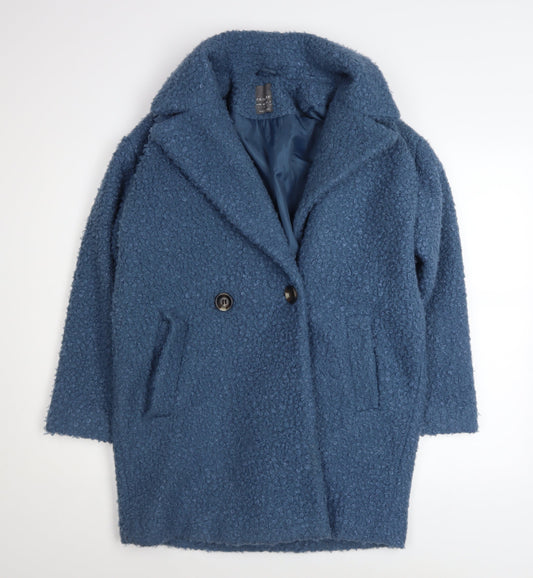 Womens UK Size 6 Primark Blue Overcoat
