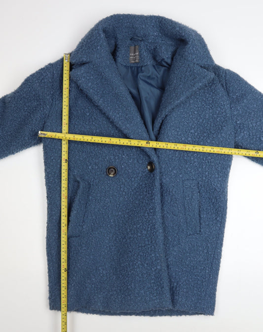 Womens UK Size 6 Primark Blue Overcoat