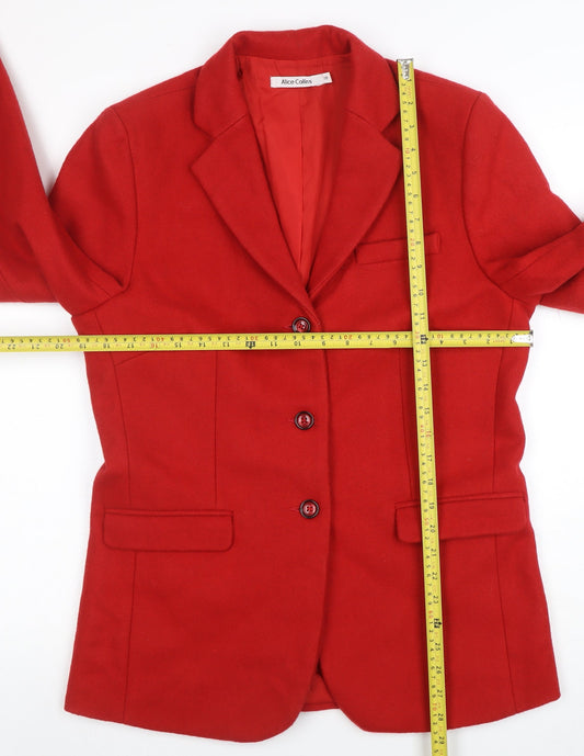 Womens UK Size 12 Alice Collins Regular Red Blazer