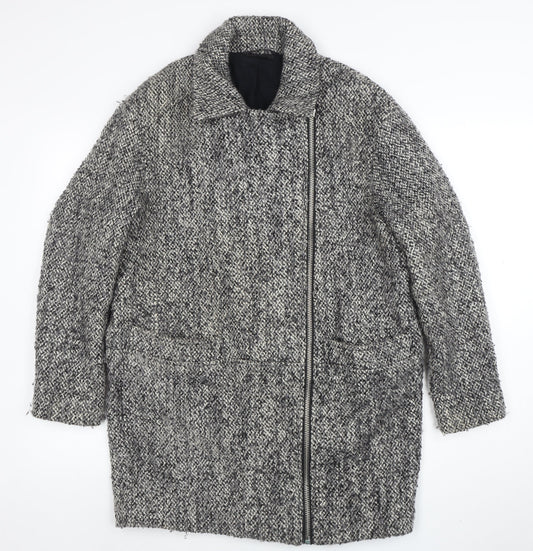 Womens UK Size 10 Topshop Grey Overcoat