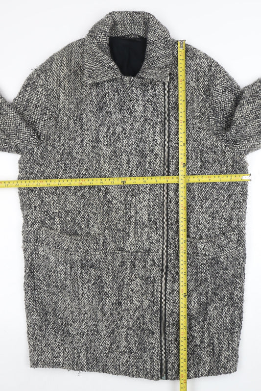 Womens UK Size 10 Topshop Grey Overcoat