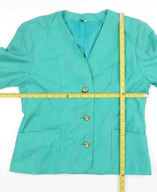Womens UK Size 14 First Avenue Regular Green Suit Top