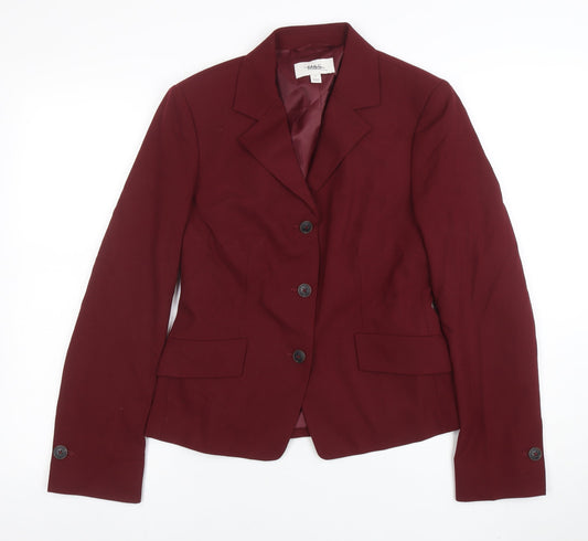Marks and Spencer Women's Red Size 8 Tailored Blazer Jacket
