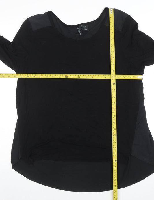 Womens UK Size XL Cynthia Rowley Black Basic Blouse