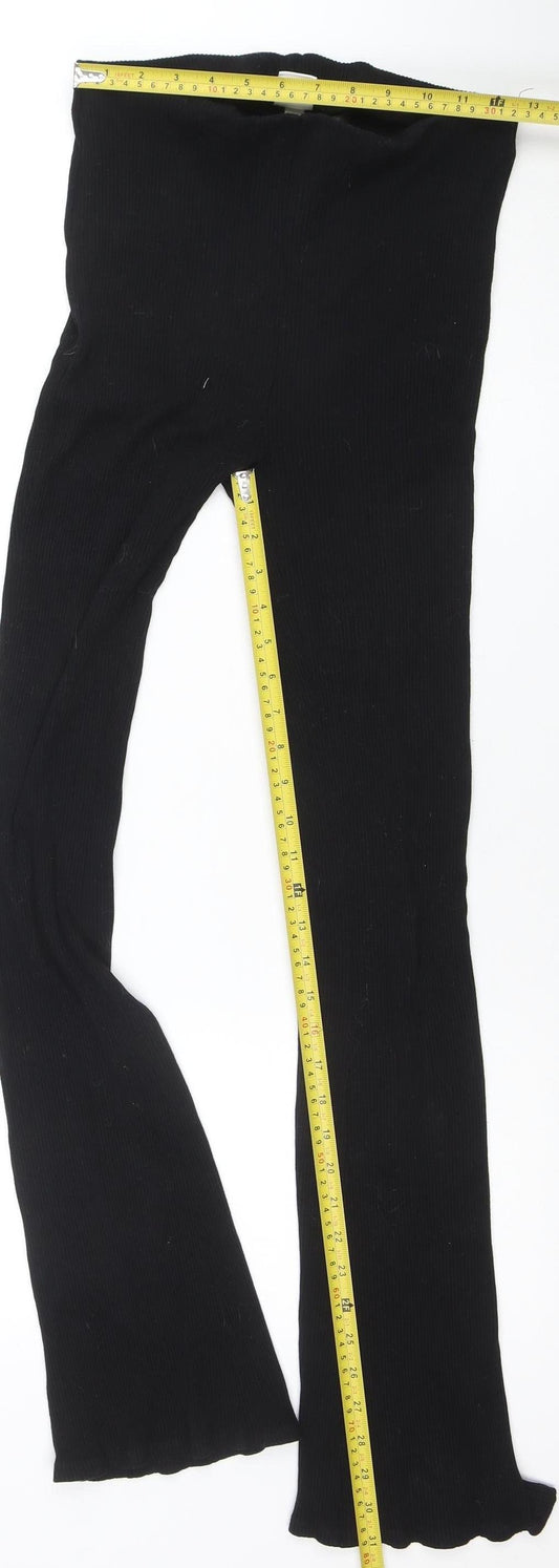 Womens UK Size M H&M Slim Fit Leggings Black Trousers
