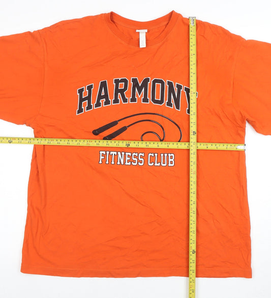 Womens UK Size S H&M Orange Basic T-Shirt