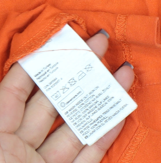 Womens UK Size S H&M Orange Basic T-Shirt
