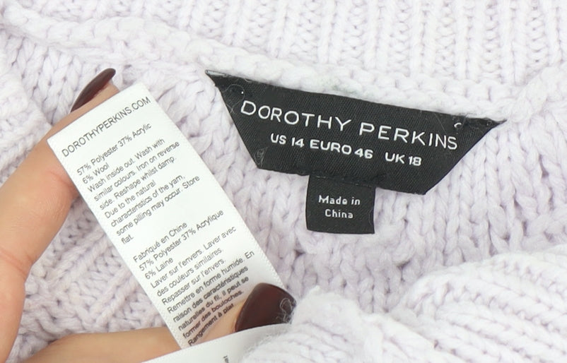 Womens UK Size 18 Dorothy Perkins Ivory Pullover Jumper