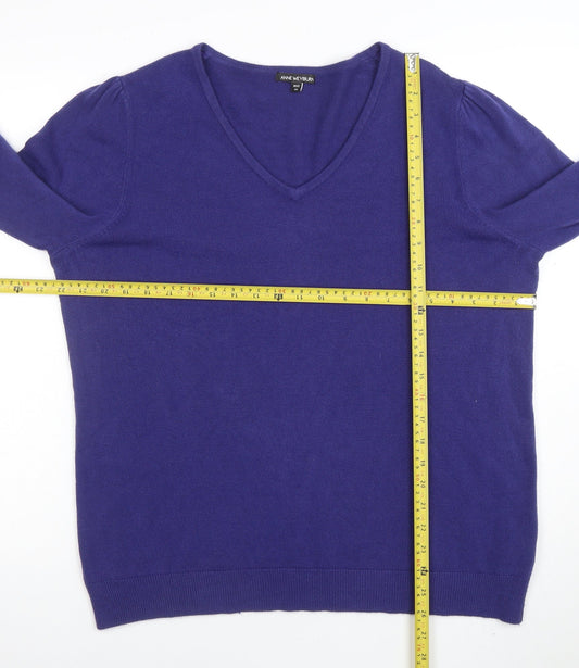 Womens UK Size 24 ANNE WEYBURN Purple Pullover Jumper