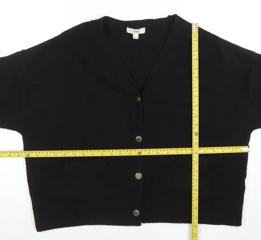 Womens UK Size L Marks and Spencer Black Cardigan Jumper