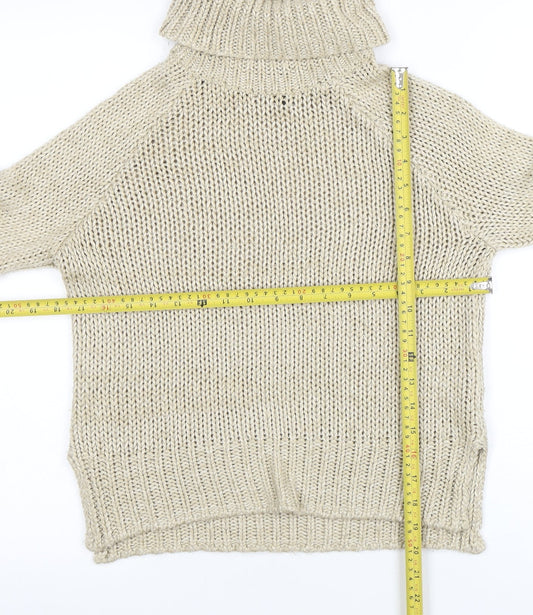 Womens UK Size XS Divided Beige Pullover Jumper
