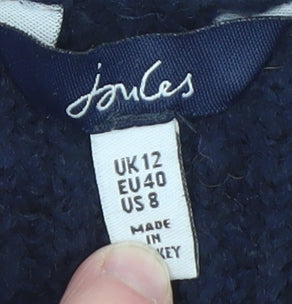 Womens UK Size 12 Joules Blue Cardigan Jumper
