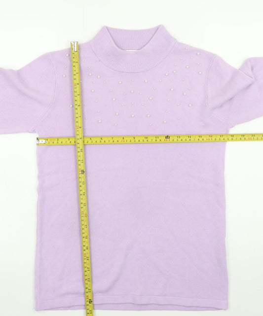 Womens UK Size 10 Damart Purple Pullover Jumper