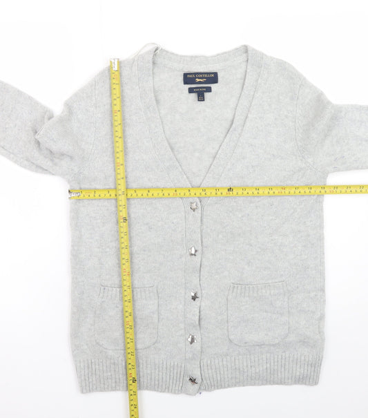 Womens UK Size 14 Paul Costelloe Grey Cardigan Jumper
